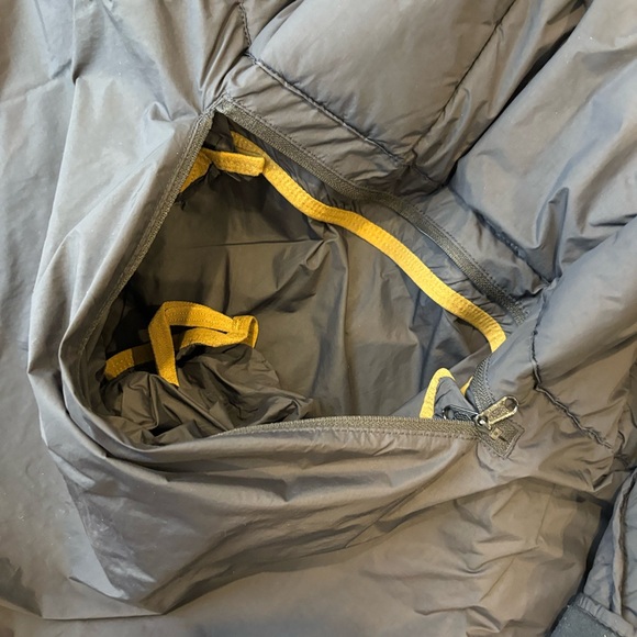 Free People Movement Parker Packable Puffer Coat Dark Navy & Brown Medium Hooded - Picture 8 of 13